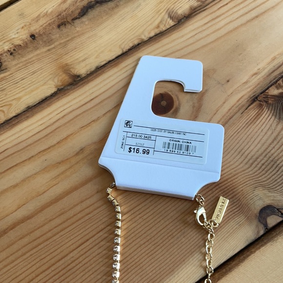 BaubleBar NWT Crystal Baguette Collar Necklace - Gold - Picture 5 of 9